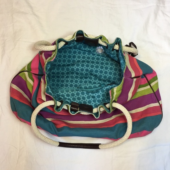 Brighton Colourful Seahorse Beach Maxi Woven Tote Bag - Picture 6 of 16